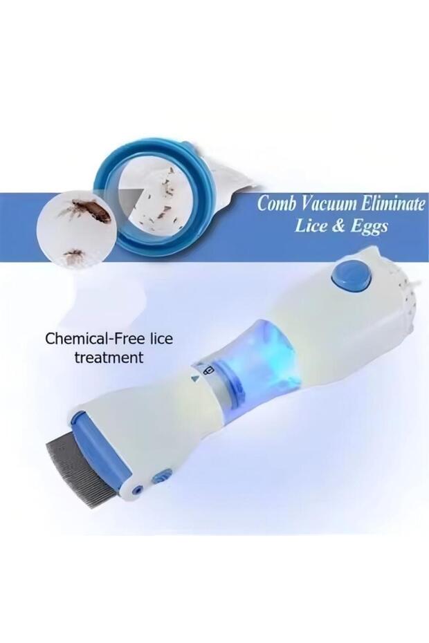 مشط كهربائي للبراغيث أبيض/أزرق - 3