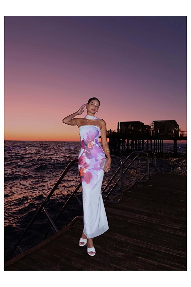 Orkide Baskı EH Collection Elbise - 1