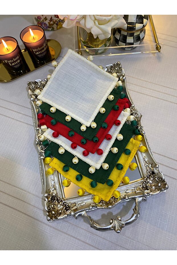 Ponpon kokteyl peçete - 4