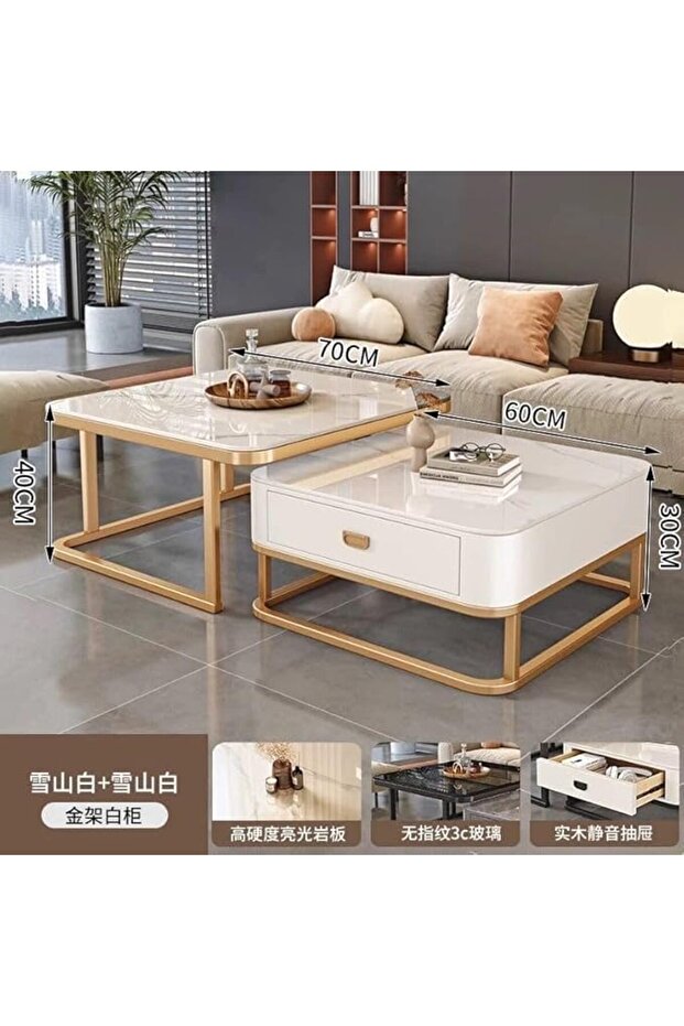 Folding Table, Multi Functional Standing Desk (White) - 2