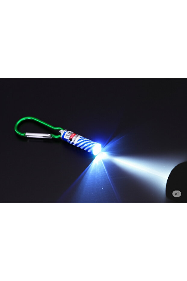 Çok Fonksiyonlu Lazer Pointer ve LED El Feneri Anahtarlık - 5