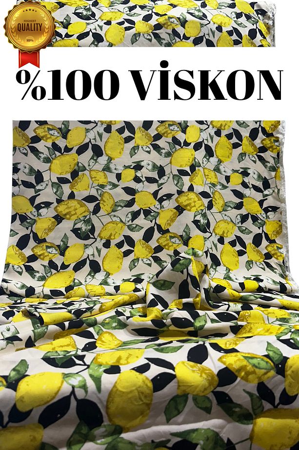 %100 Pamuk Viskon Kumaş Elbiselik Kumaş 150 cm En - 1