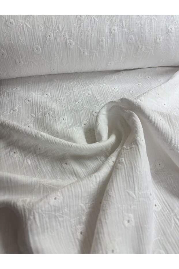 Embroidered Muslin Fabric