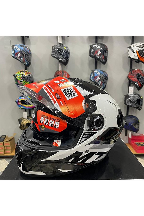 Helmets Thunder 4 SV Exeo C2 Gloss Pearl Titanium Full Face Motosiklet Kaskı - 2