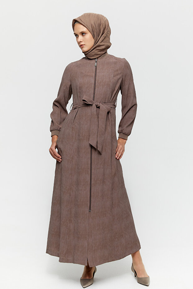 Fermuarlı Bomber Pardösü - 2