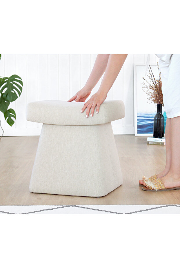 Gurrata Puf - Krem - 4