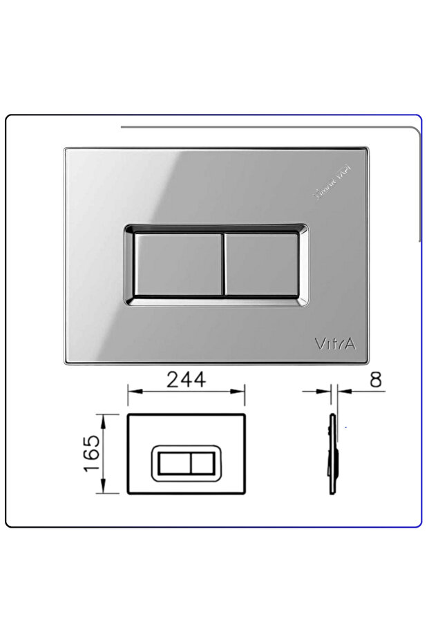 740-0680GR Kumanda Paneli Parlak Krom - 5
