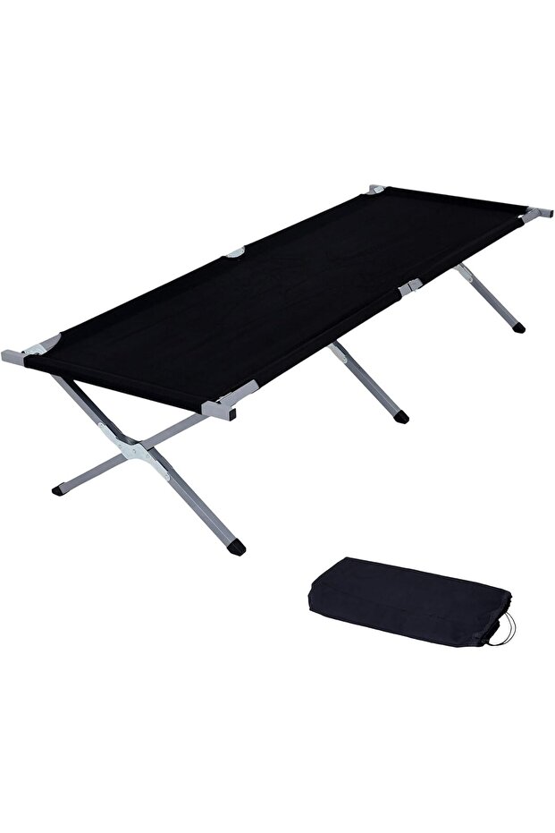 Folding Camping Bed - Lightweight Portable Steel Frame with Oxford Fabric