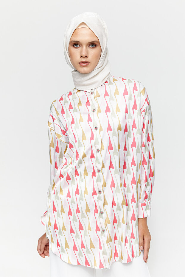 Desenli Floş Tunik - 4