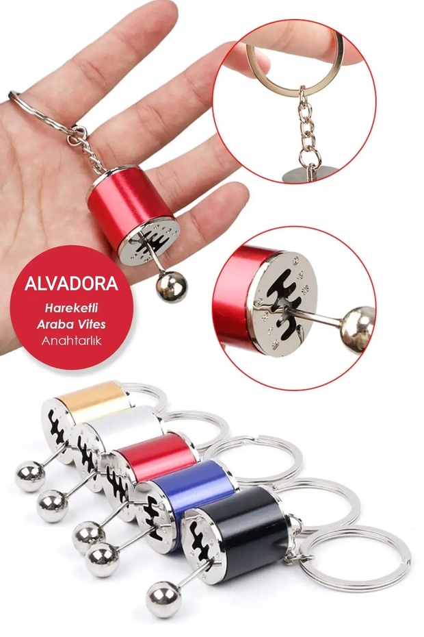 Car Gear Shaped Metal Keychain Sports Gear Design Stylish Automobile Accessory Gift Model
