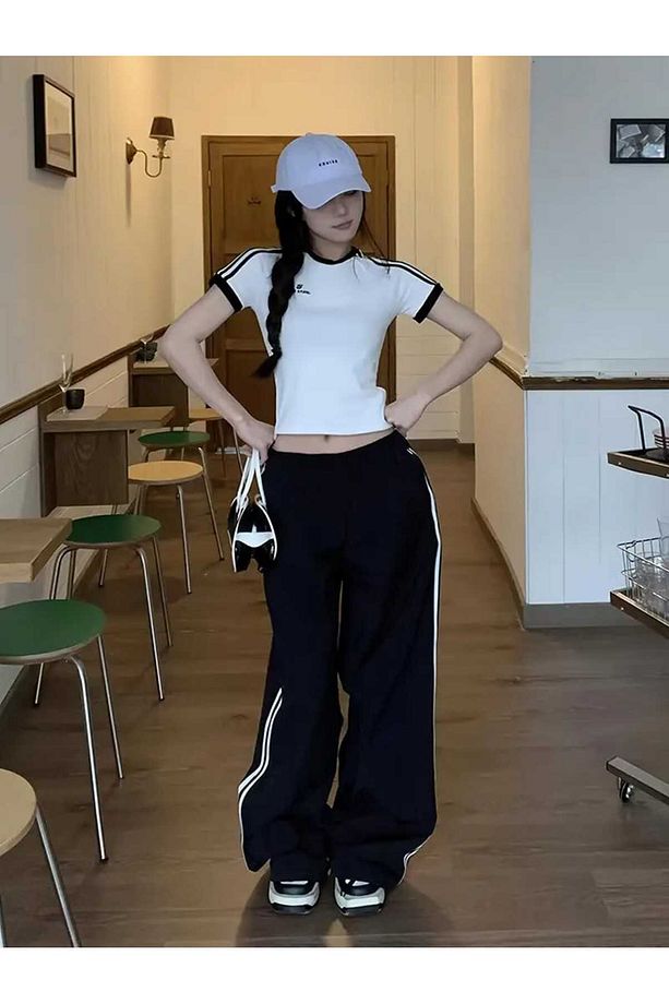 Oversize Ayarlanabilir Paça Lastikli Baggy Eşofman Altı - 3