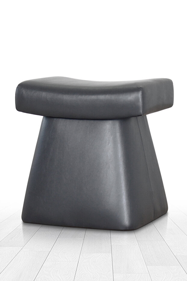 Dambert Deri Puf - Siyah - 1