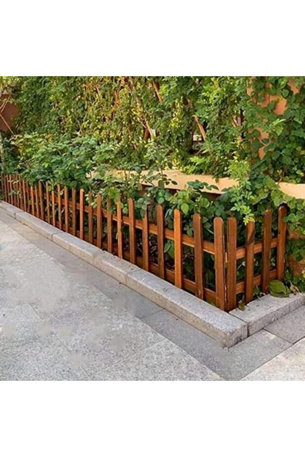 FFD Wooden Fence Border for Garden - Decorative Partition Wall Landscaping Edging Panels 50x160cm