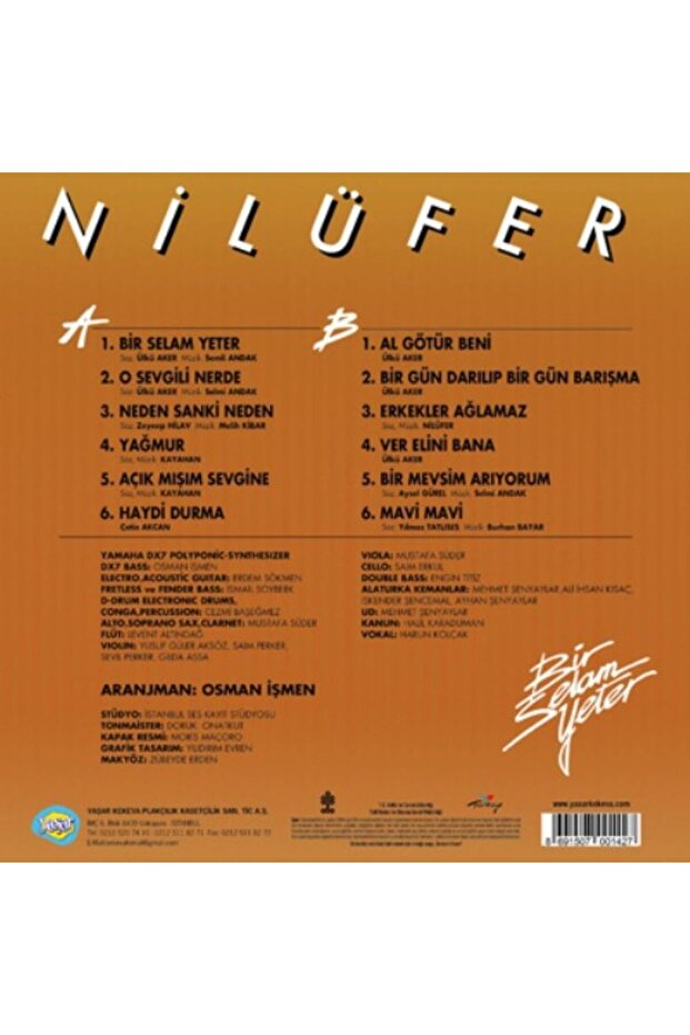Nilüfer Bir Selam Yeter (Plak) - 2