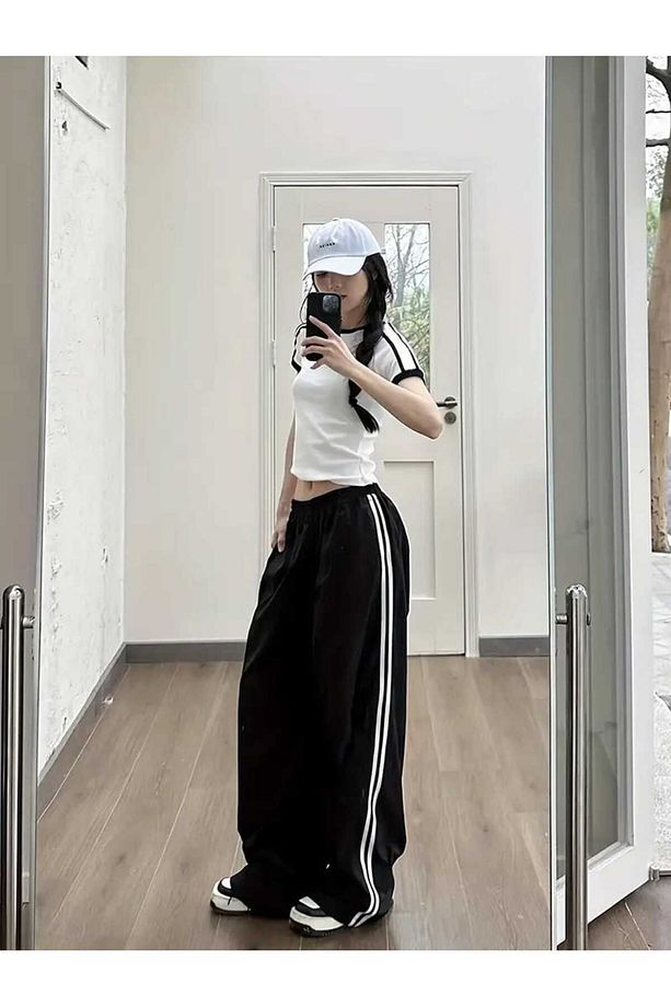 Oversize Ayarlanabilir Paça Lastikli Baggy Eşofman Altı - 5