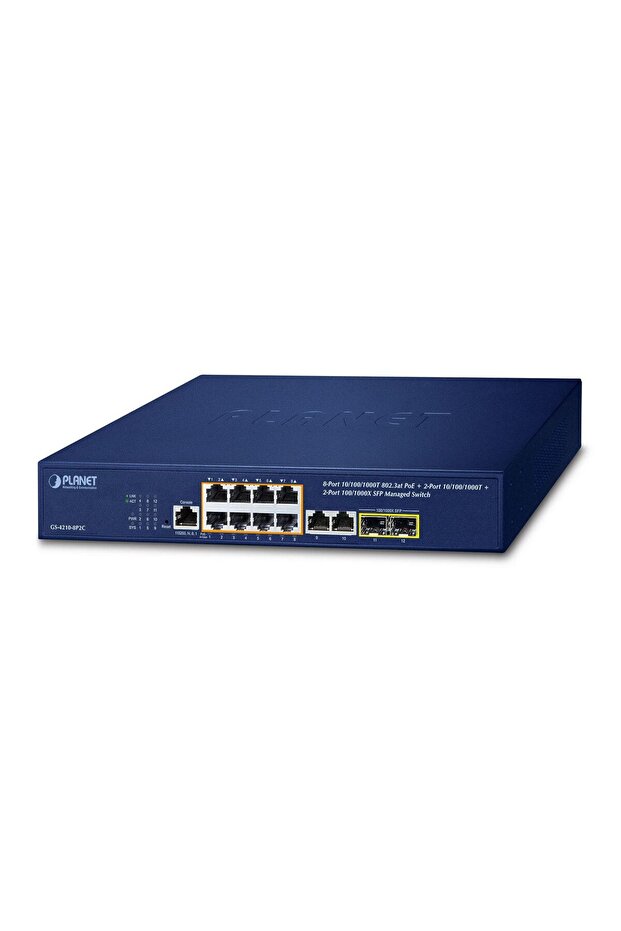 Planet IPv4/IPv6, 8-Port Managed, GS-4210-8P2C - 1
