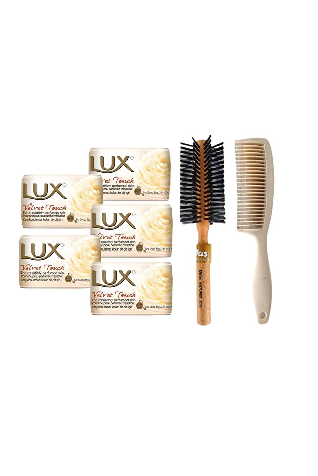 Luxury Soap 80Gr Velvet Touch 6 Pieces Bio Care Handle Comb Hair Brush Classic Shape Blow Dryer