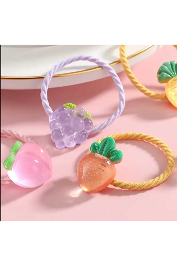 Cute Fruit Patterned Rubber Buckle - 1