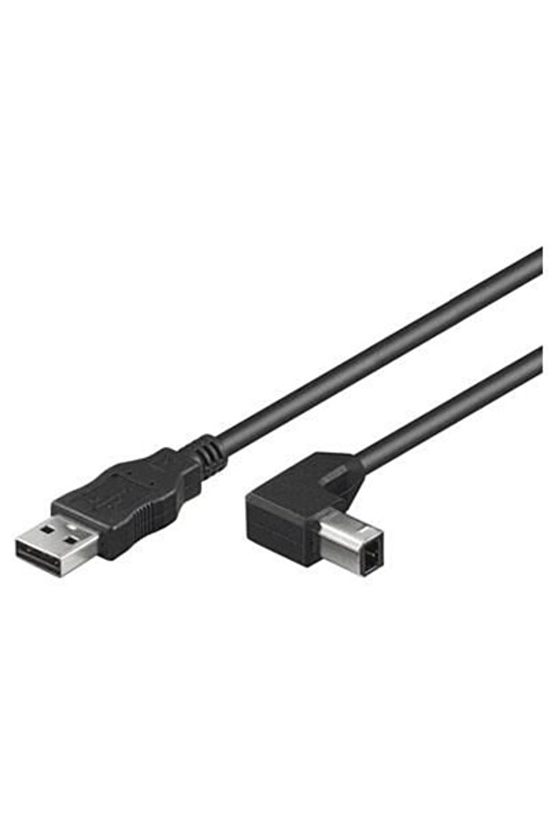 Cablu USB2.0 A-B 0.5m, USBAB05ANGLED - 1