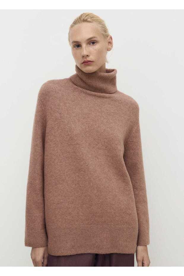 Boğazlı örgü kazak - 1