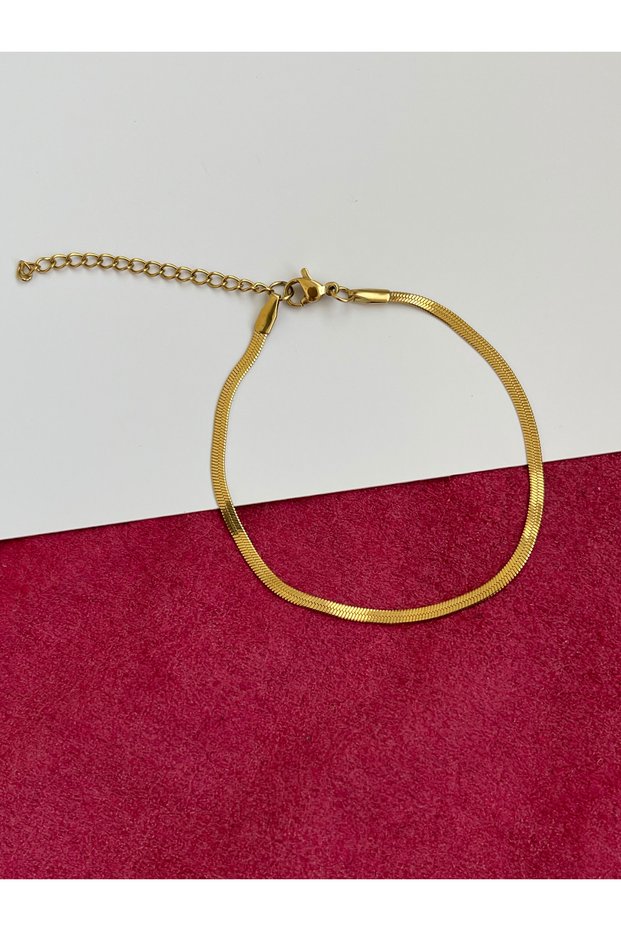 316 L Surgical Steel Stylish Wide Oblate Snake Bracelet Steel Snake Chain Bracelet Italian Z-Chain