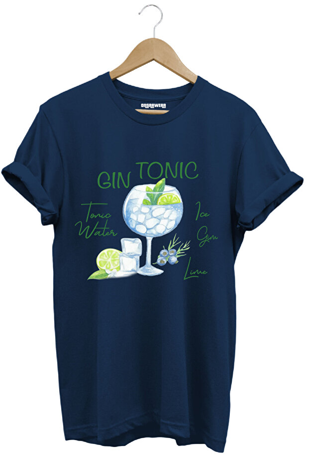 تي شيرت أساسي مطبوع بتصميم كوكتيل من Cin Tonic، غير قابل للبهتان، للجنسين، مصنوع من القطن بنسبة 100%
