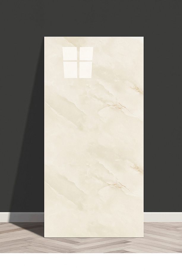 30x60 Cm Krem Mermer Desenli Kendinden Yapışkanlı Mutfak Banyo Wc Kaplama Pvc Duvar Panel 5 ADET - 1