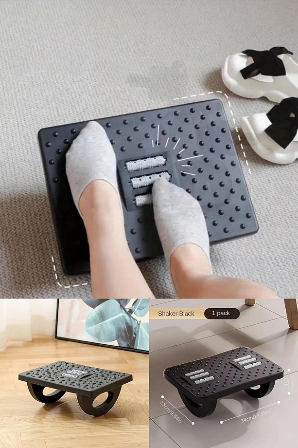 Ofis ve Ev İçin Ayak Masajı ve Duruş Desteği – Ergonomik Tahta Yapı, Kaymaz Denge Platformu Pratik - 4