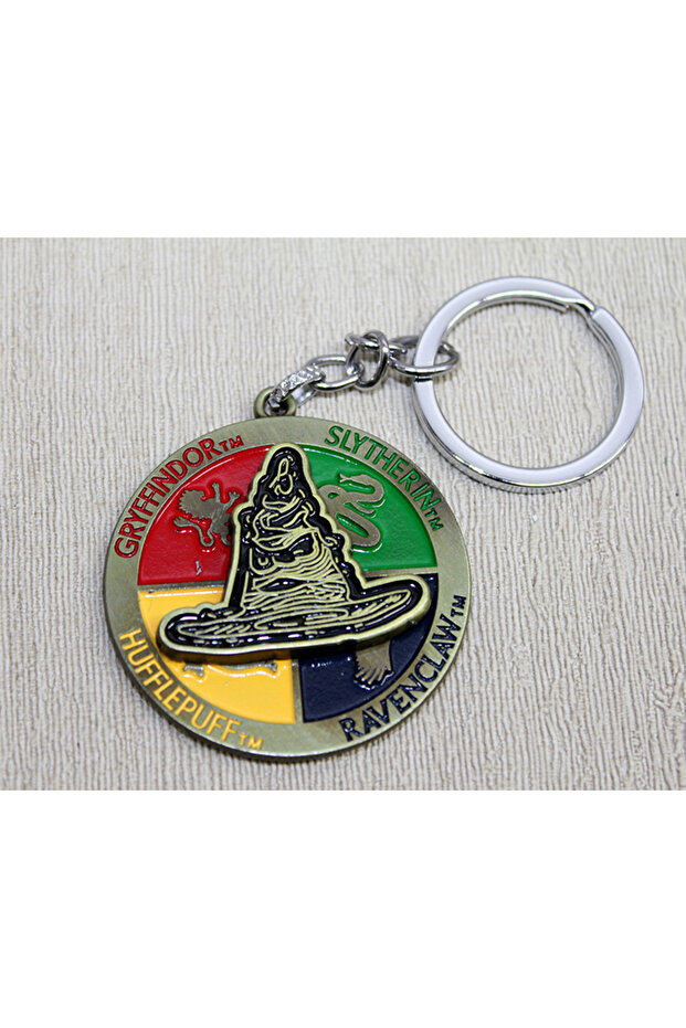 Metal Rotating Hpotter Hat Keychain for Bureau Home Office Gift