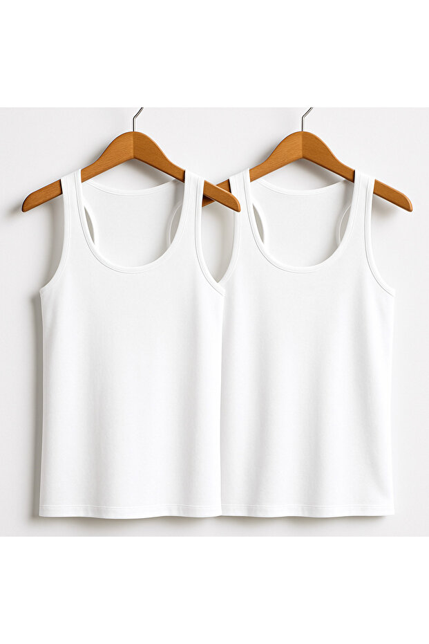 Men's 100% Cotton White 2-in-1 Rambo Undershirt L2I1K2L2Kk.2L
