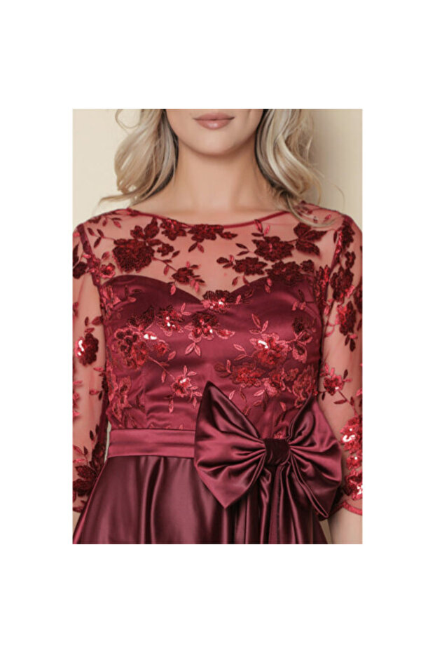 Rochie Merilyn Bordo - 8