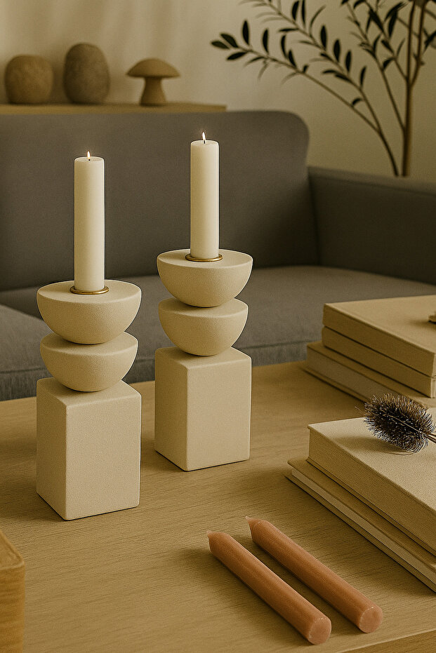 İskandinav Şamdan & Mumluk 2 ADET - 1