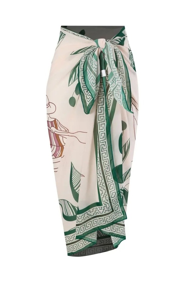 French Inspired Paris Pareo Green Long Does Not Show Shiny Soft Fabric (145cm * 90cm)