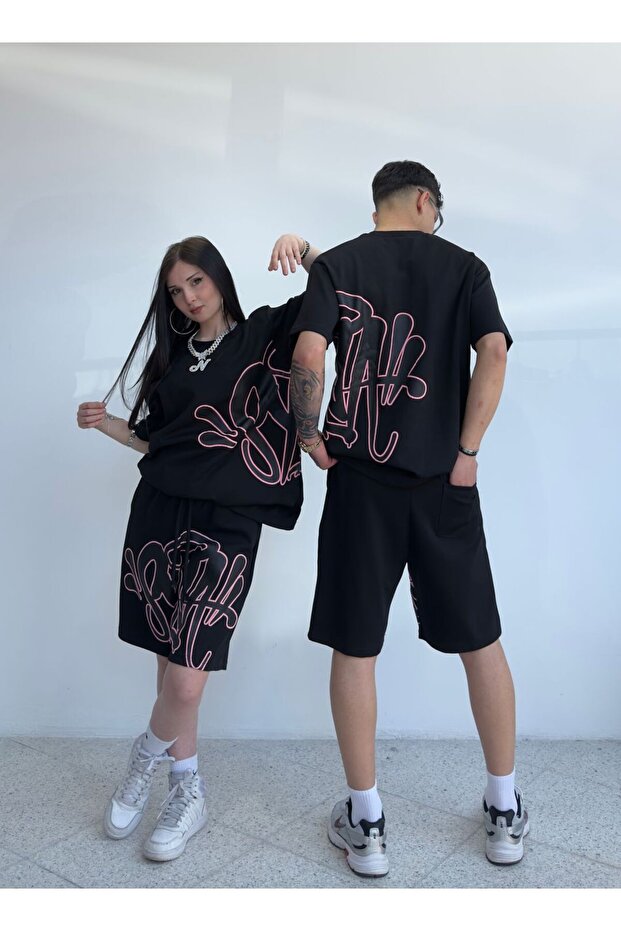 S. Baskılı Şort Tişört Takım - 2