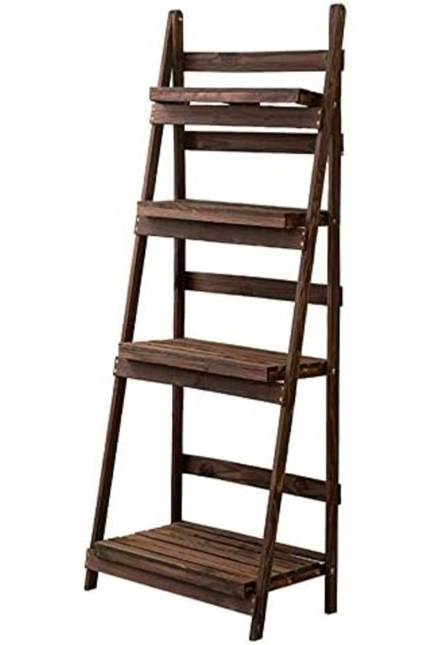 FFD Wooden Flower Stand Foldable Four Layers