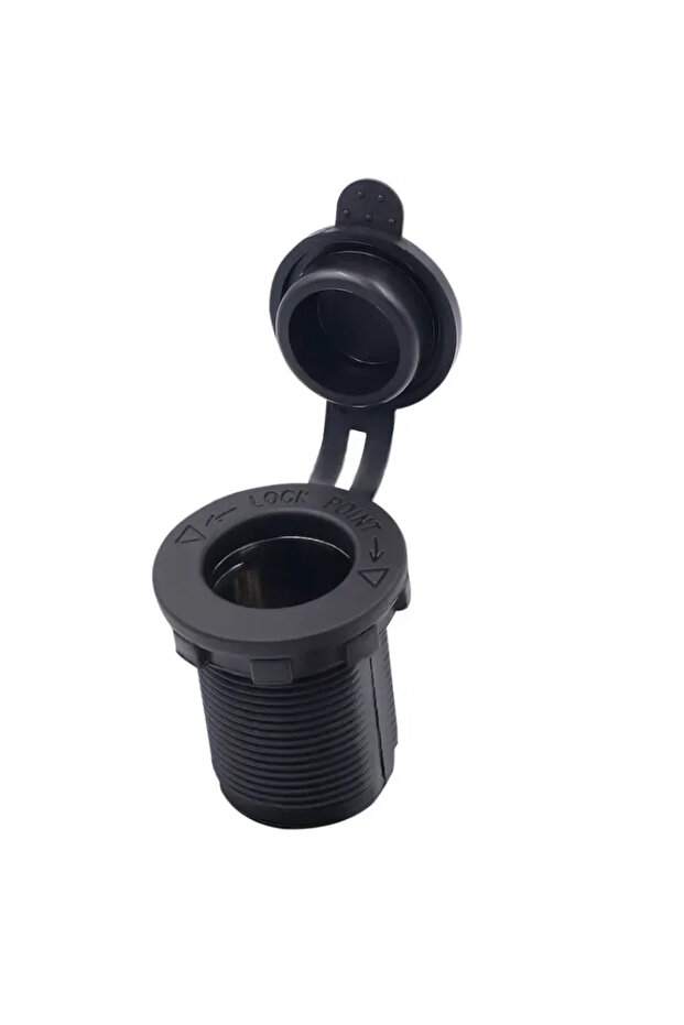 Se-7023 Female Cigarette Lighter Socket 12V Empty Lighter Socket with Cover for Motorcycle Car Auto Boat Cigarette Lighter