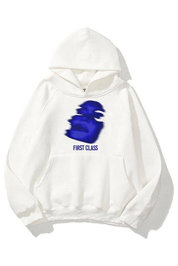 Unisex First Class Sweatshirt Hoodie White
