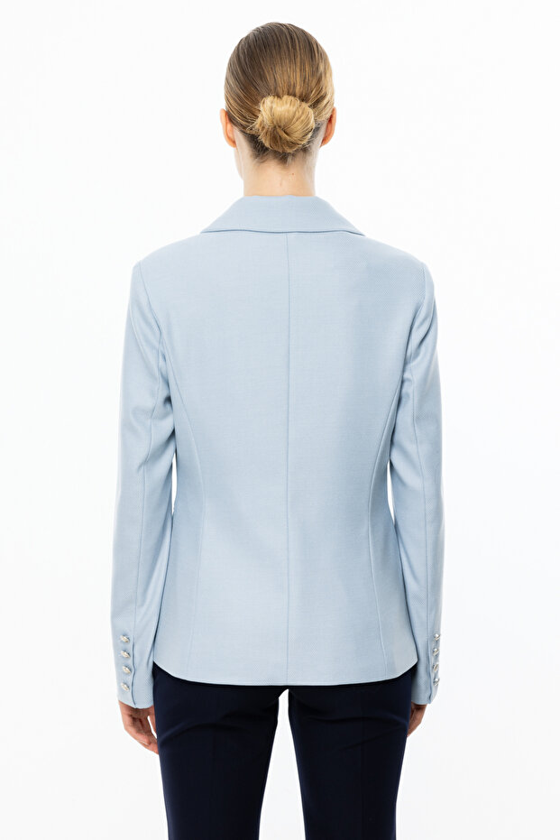 Kruvaze Düğmeli Ceket - 4