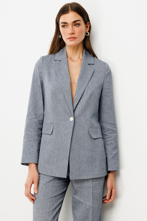 Single Button Cap Jacket - 1