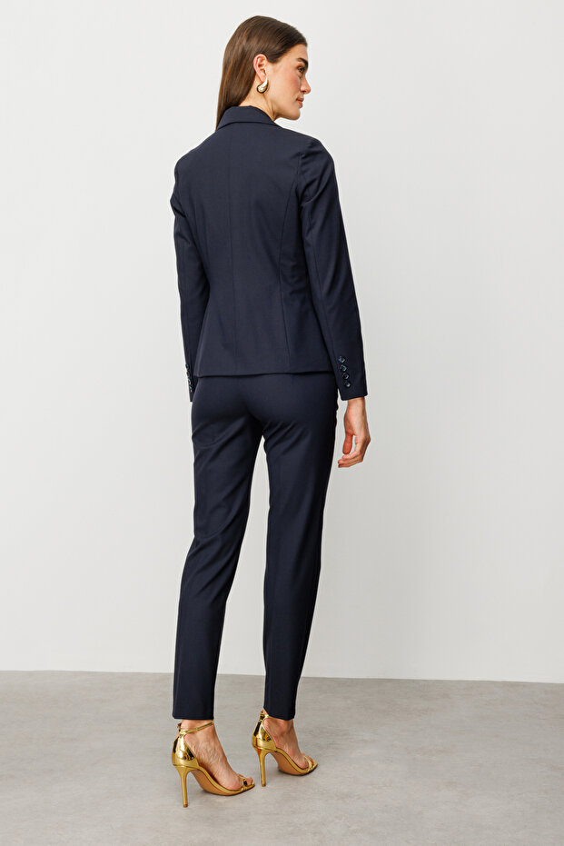 سترة جيب خط زر واحد - 4