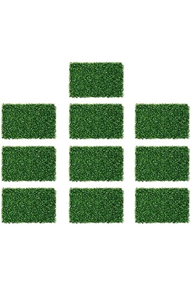 FFD Artificial Wall Grass Panels Artificial Green Landscaping Square Lawn Eucalyptus Pack of 10