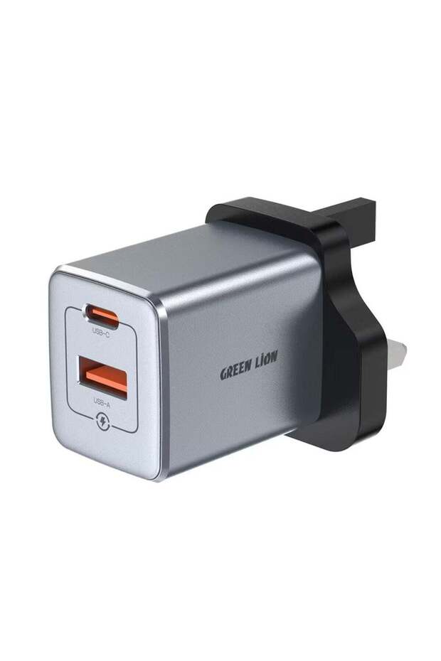 GaN UK Plug Wall Charger 35W Power Delivery - Gray