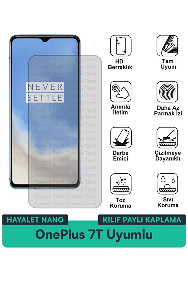 حافظة OnePlus 7T Hayalet Nano المتوافقة مع طبقة حماية الشاشة تحمي الشاشة