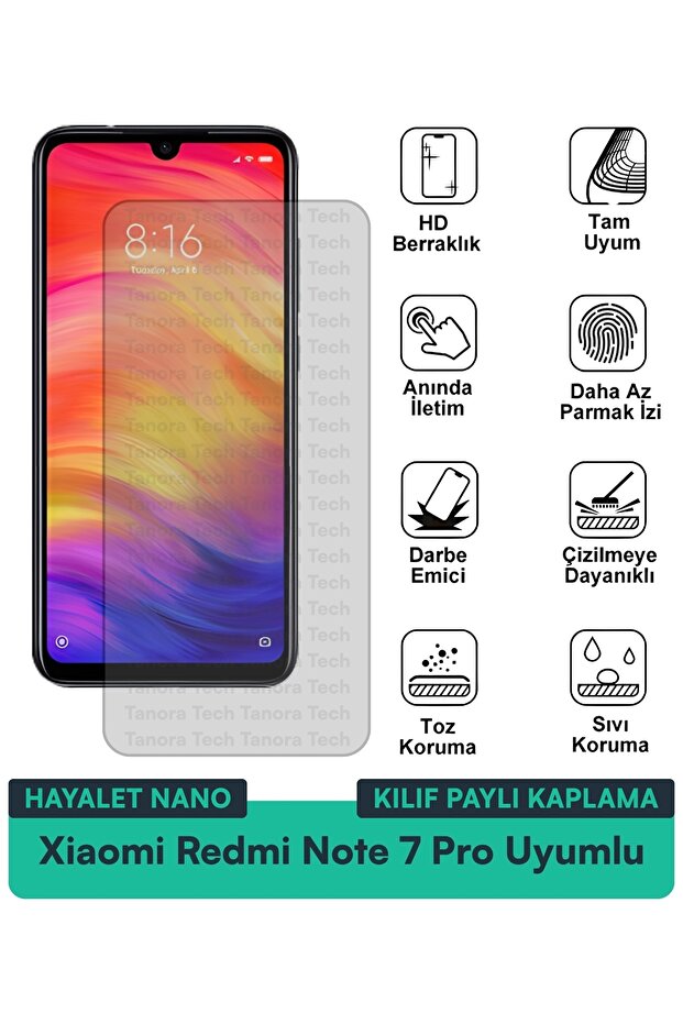 Xiaomi Redmi Note 7 Pro Ghost Nano Case Compatible Screen Protection Film Scratch and Impact Resistant
