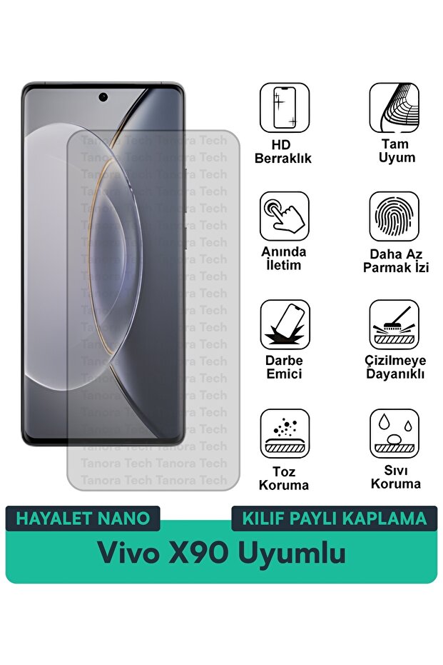 حافظة Vivo X90 Ghost Nano المتوافقة مع طبقة حماية الشاشة تحمي الشاشة