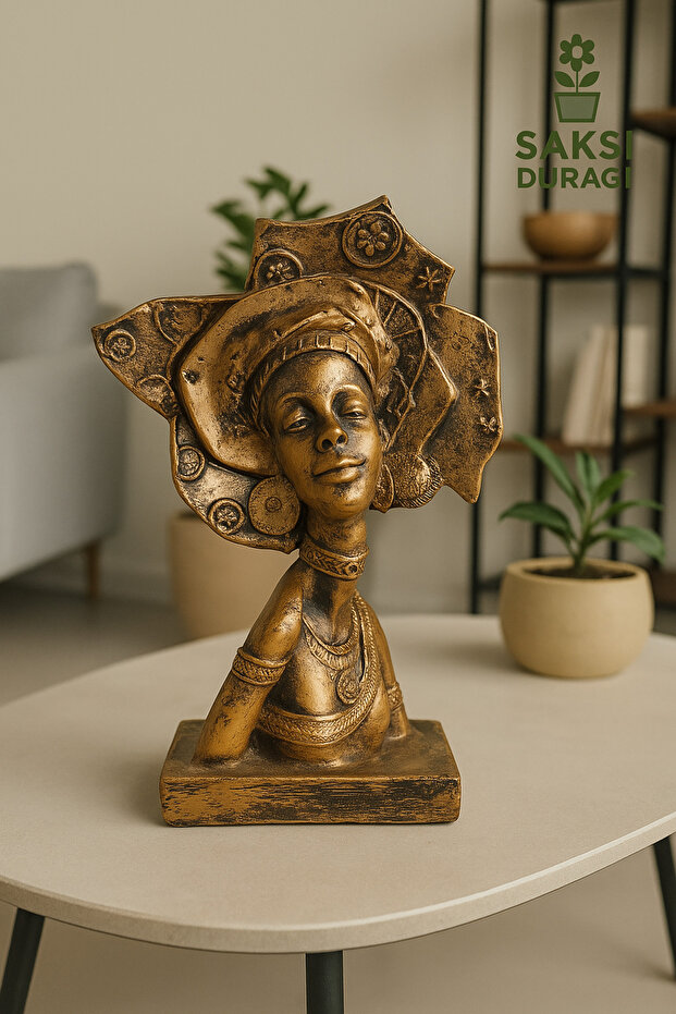 Polyester Afrikalı Kadın Heykelleri - 1