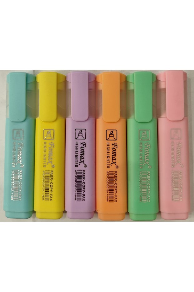 Set of 6 Highlighters Pastel Colors Ad90334