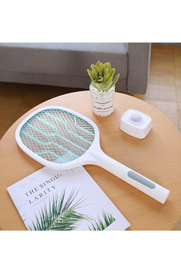 مضرب كهربائي مزدوج الوضع لقتل الحشرات 2 في 1 - 8