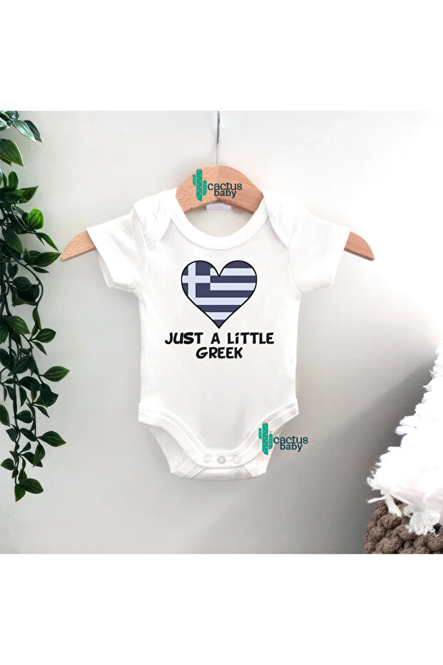 Just a Little Greek One Piece Baby Bodysuit