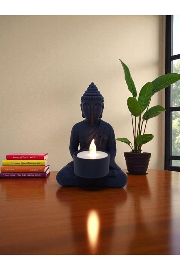 Buddha Heykeli – Meditasyon ve Huzur Simgesi Dekoratif Biblo | Zen Ev ve Ofis Dekorasyonu İçin Uygun - 3